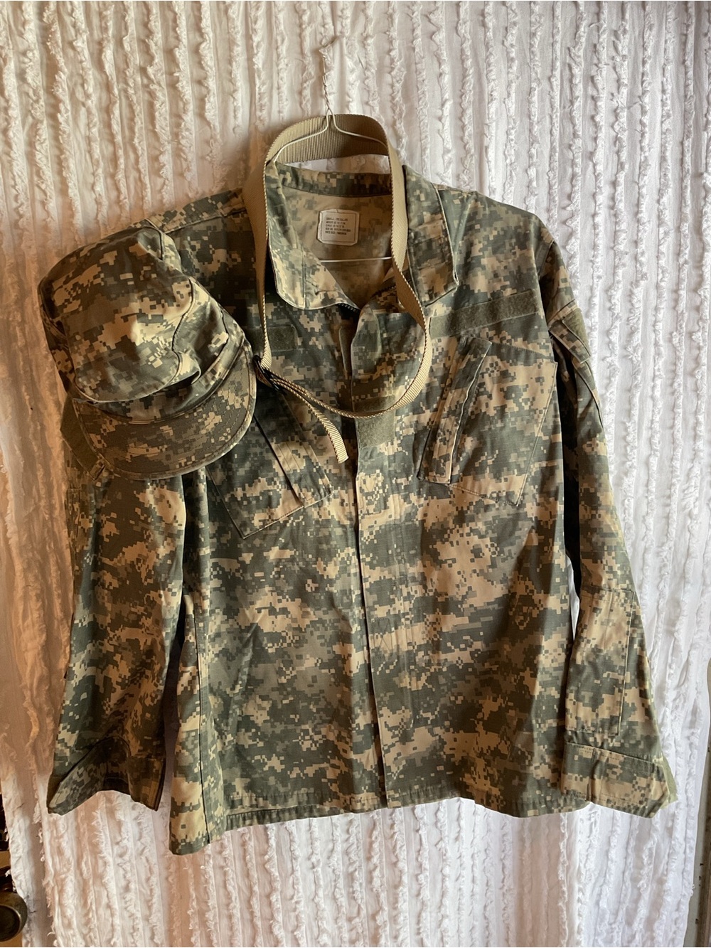 Digital US ARMY LOT Camo Tactical S.Jacket - Military-Style Coat HAT&BELT